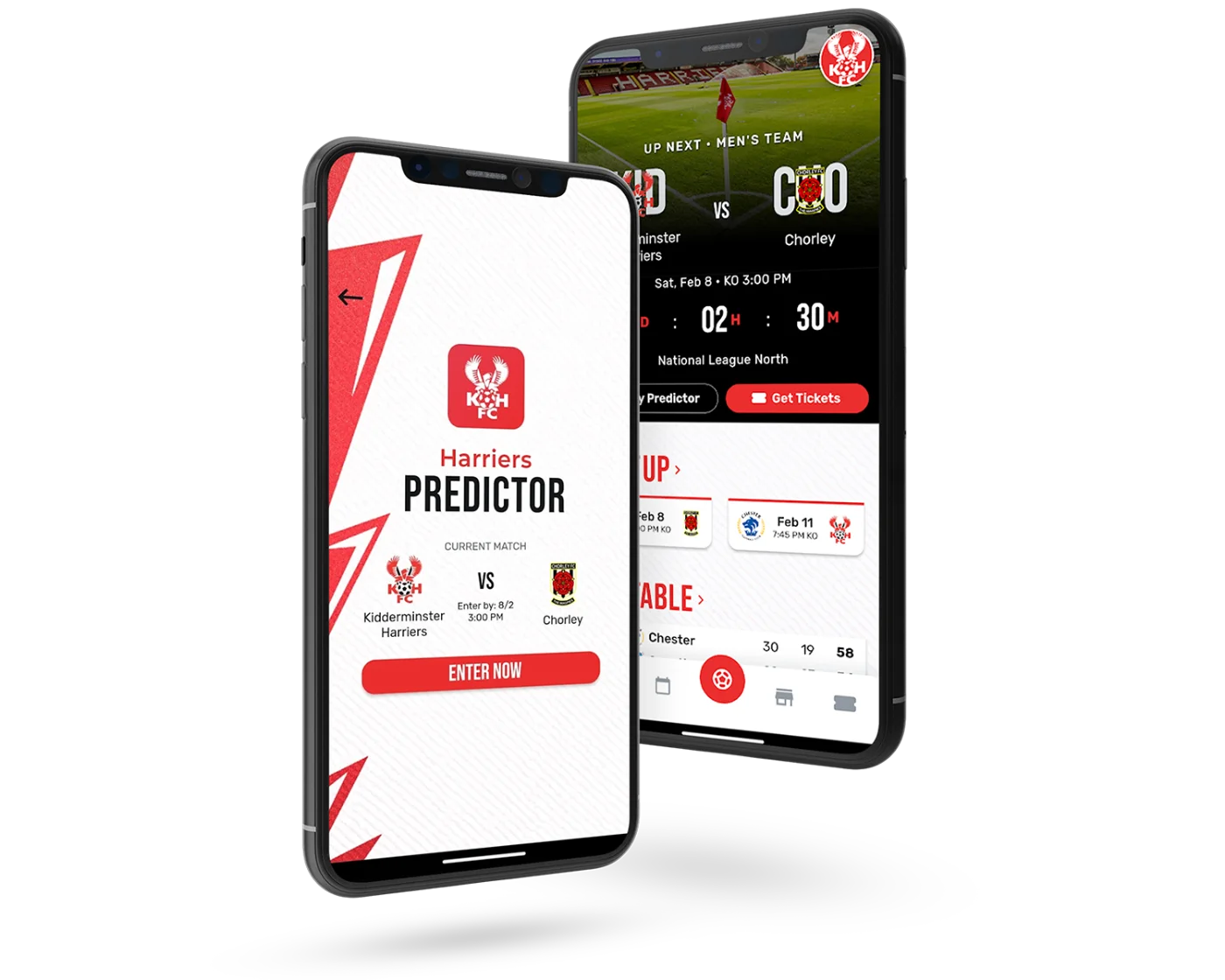 Kidderminster Harriers mobile app on StandBased